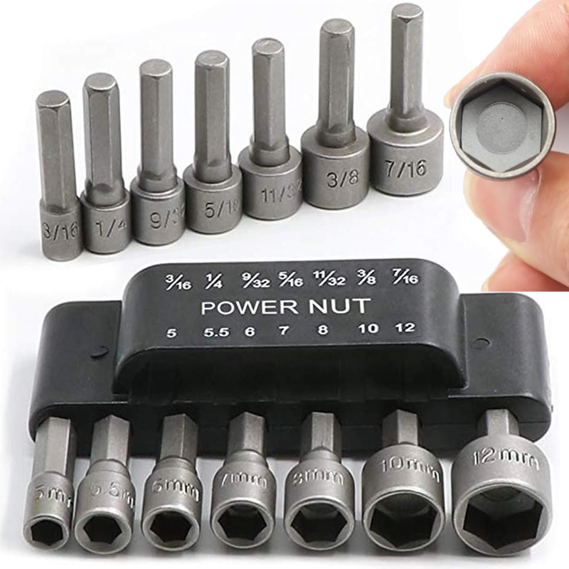 Power Tools Underwater - 9/14pcs Hex Shank Power Nut Driver
