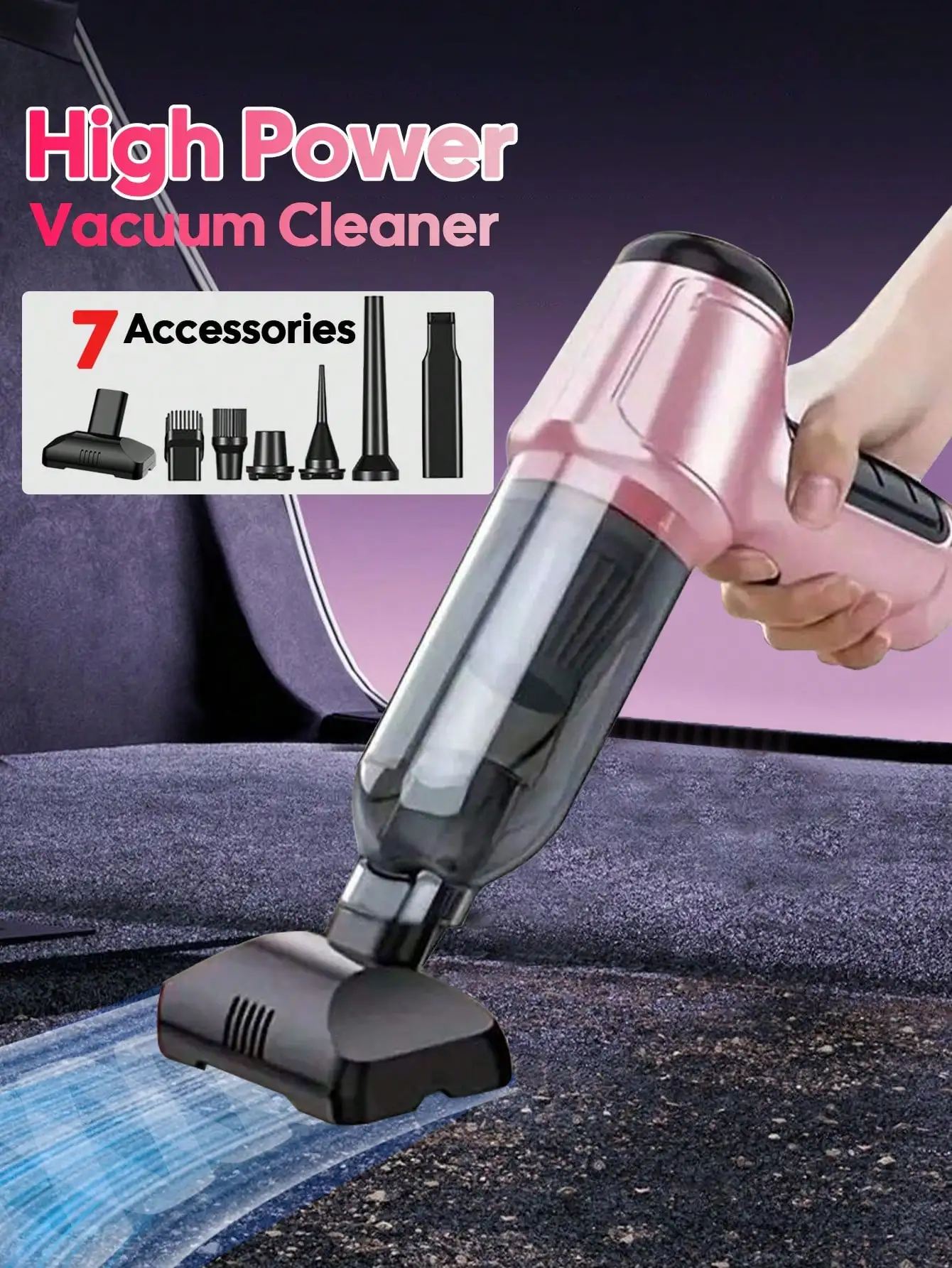 Power Tools Types - Portable Wireless Vacuum Cleaner, High-Power Mini