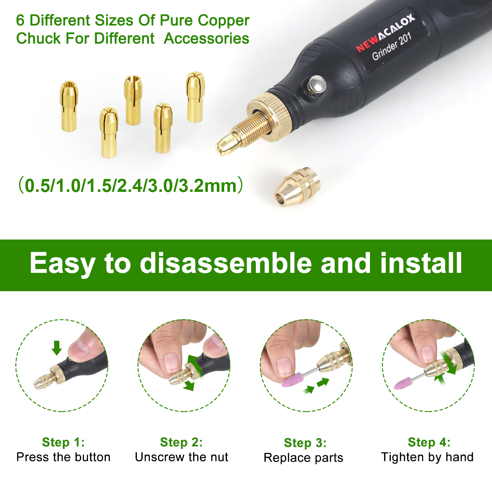 NEWACALOX Cordless Rotary Tool - Impact Driver Cordless review and price