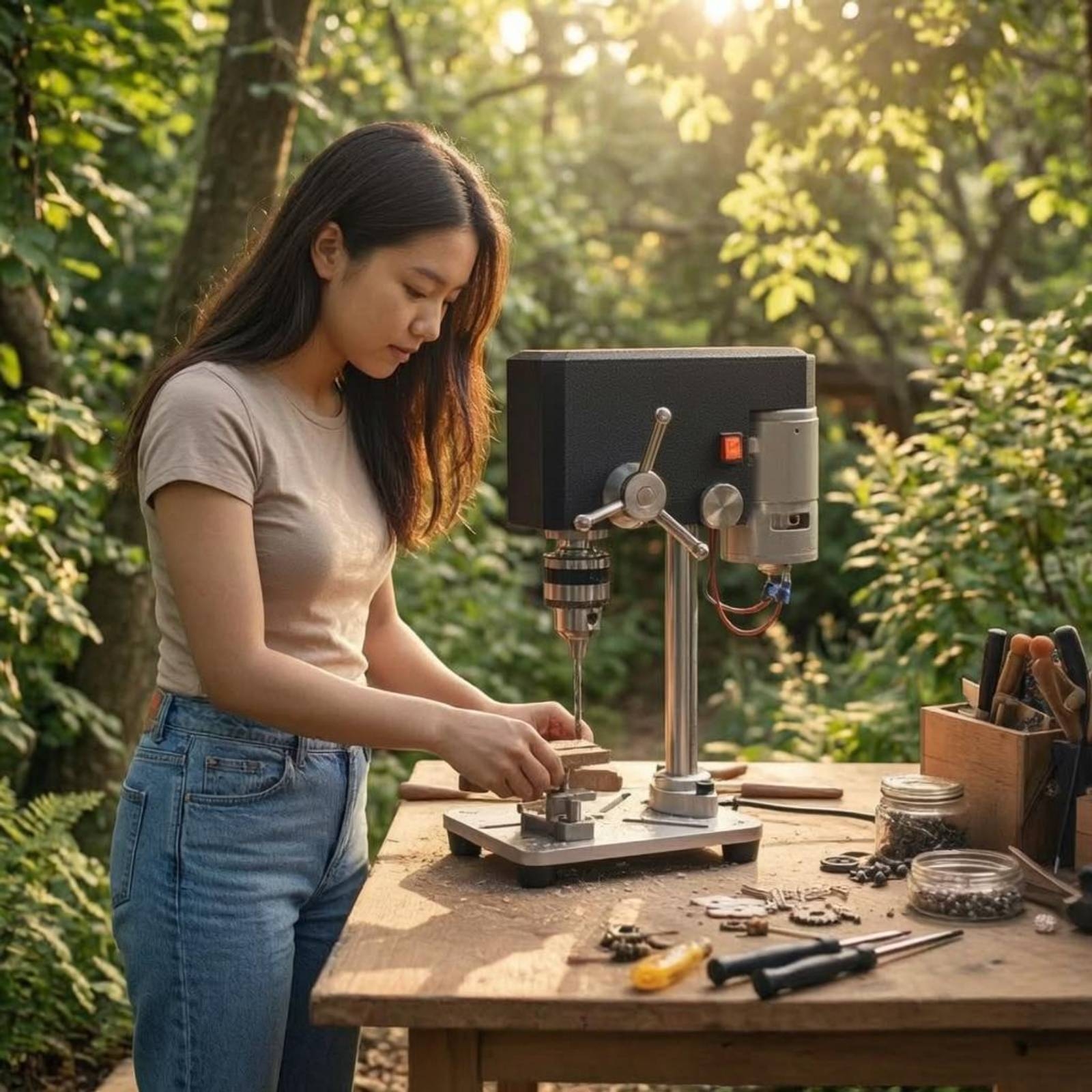 Mini Bench Drill Press Small S - Power Tools Portable review and price