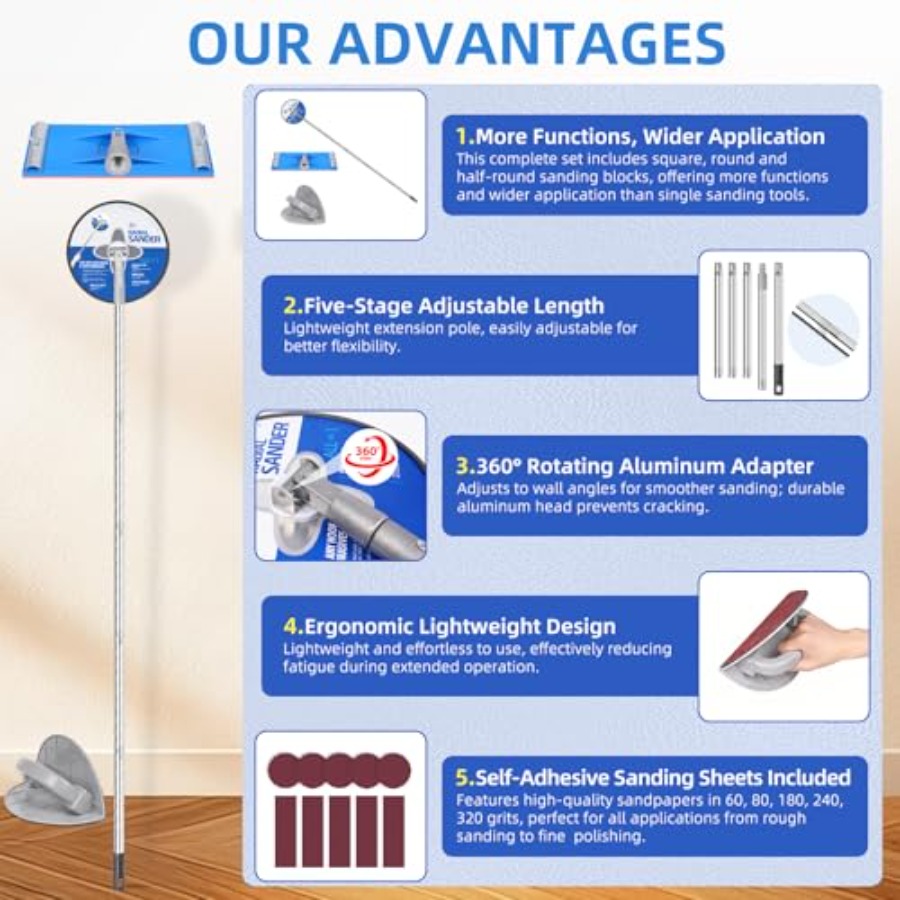 Drywall Pole Sander Kit with H - Detail Sander Corner review and price