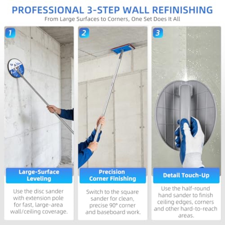 Drywall Pole Sander Kit with H - Detail Sander Corner review and price