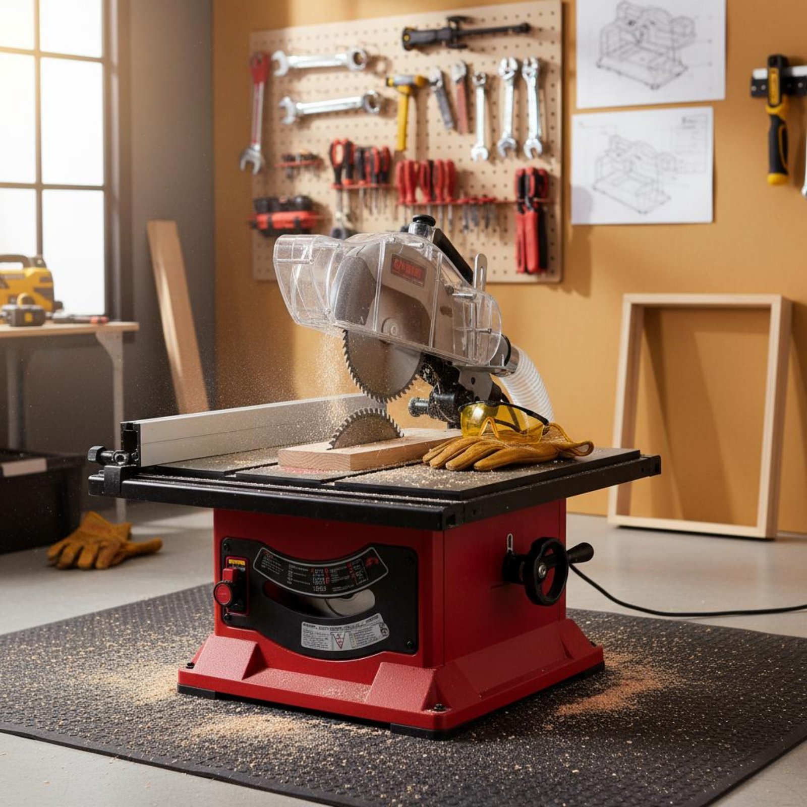 Table Saw Dust Guard Transpare - Power Tools Vacuum review and price