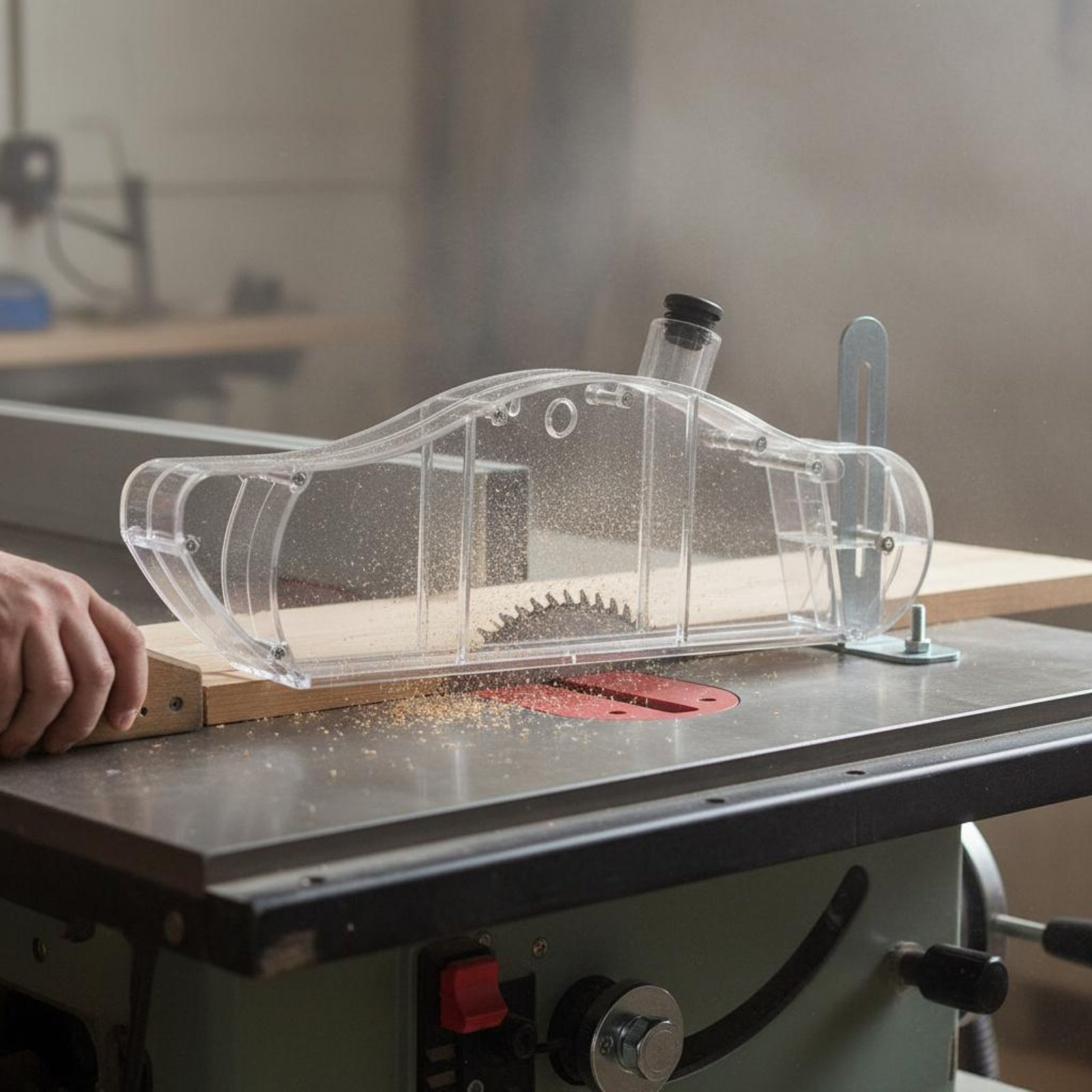 Table Saw Dust Guard Transpare - Power Tools Vacuum review and price