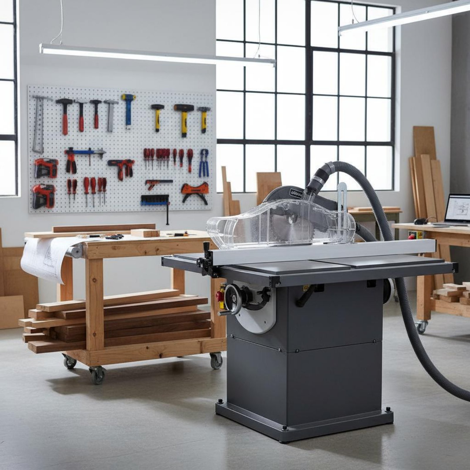 Table Saw Dust Guard Transpare - Power Tools Vacuum review and price