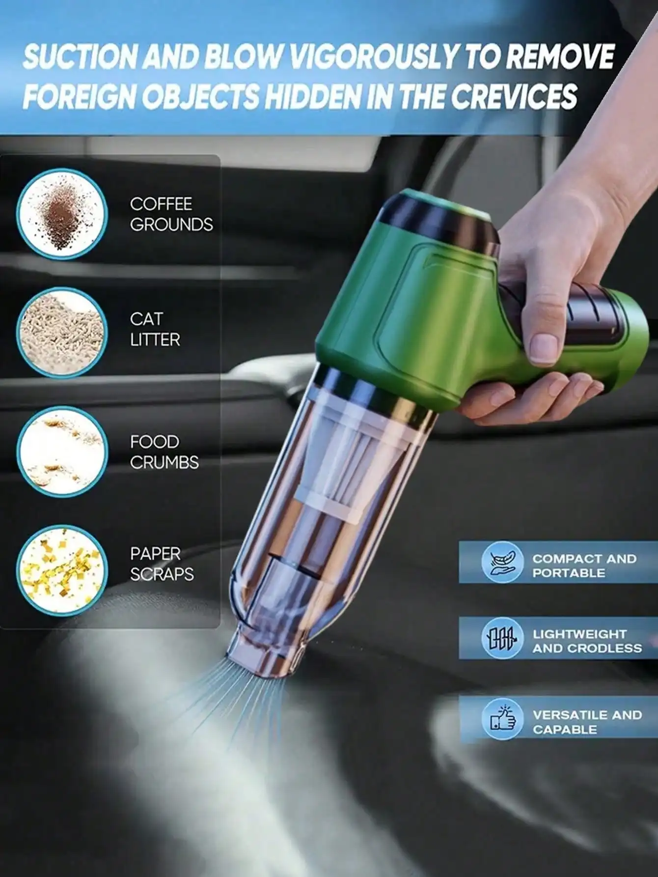Portable Wireless Vacuum Clean - Power Tools Types review and price