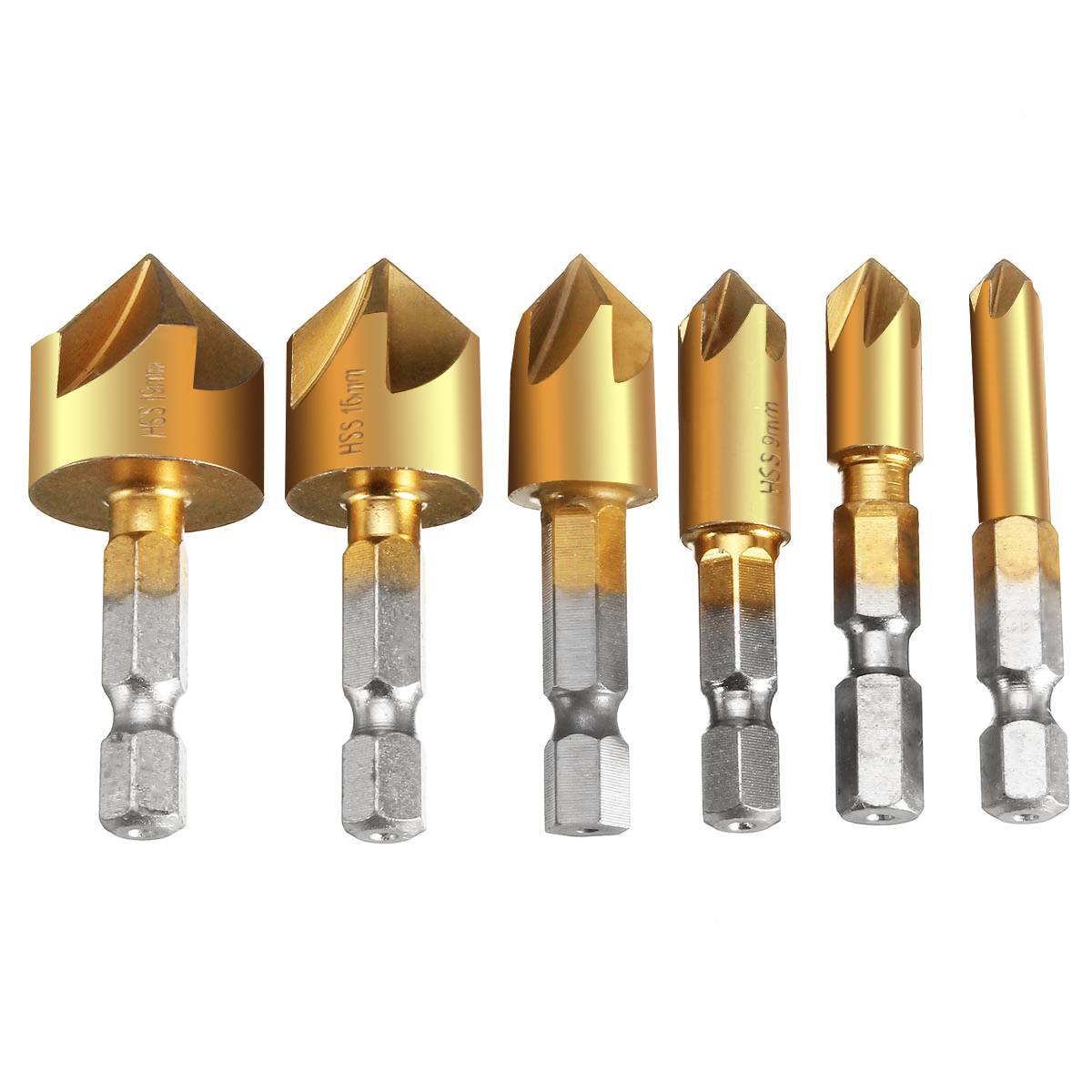 6 Pcs 6mm-19mm 5 Flute HSS Cou - Power Tools Quotes review and price