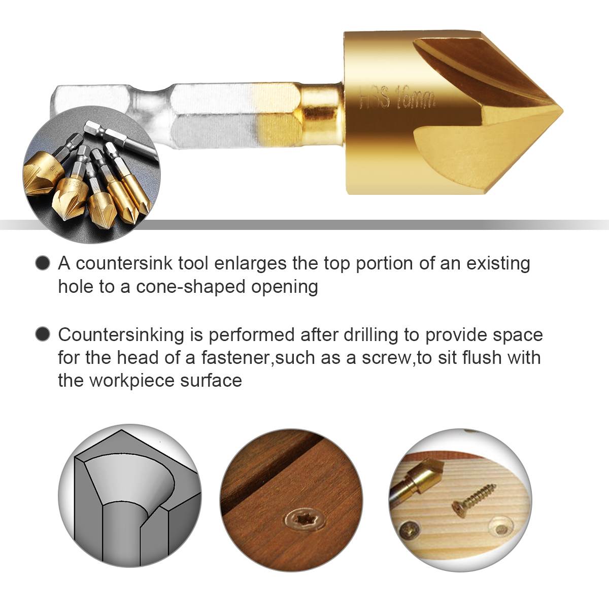 6 Pcs 6mm-19mm 5 Flute HSS Cou - Power Tools Quotes review and price